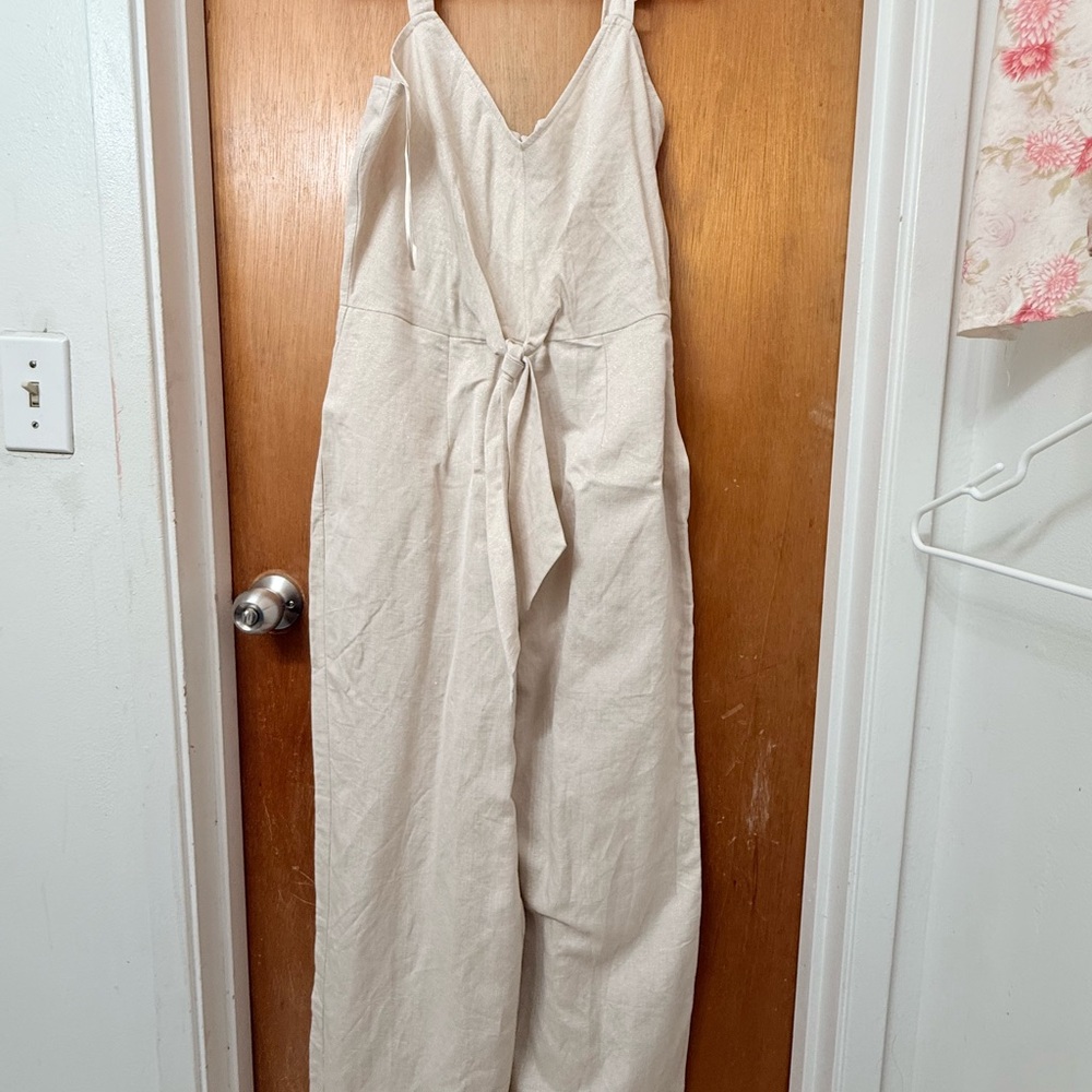 INC International Concepts Beige Jumpsuit
